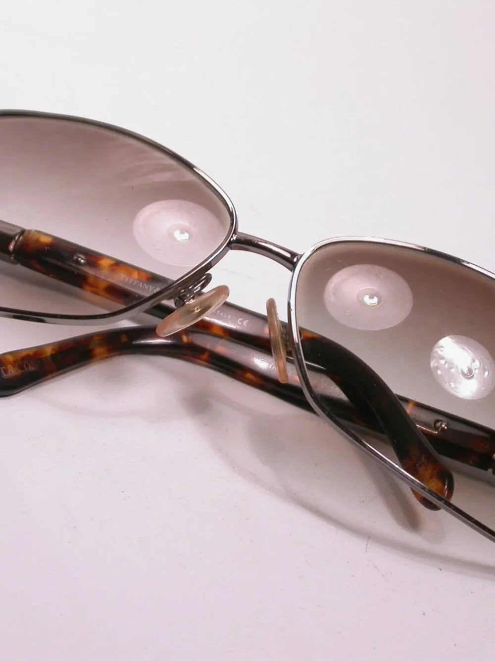 Tiffany & Co. Silver Time Roman Numeral Luxury Sunglasses Made in Italy